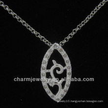 Lovely silver pendant with clear CZ crystal PSS-021